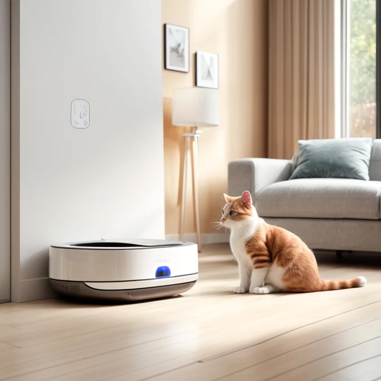 PetViora smart feeder in a modern kitchen